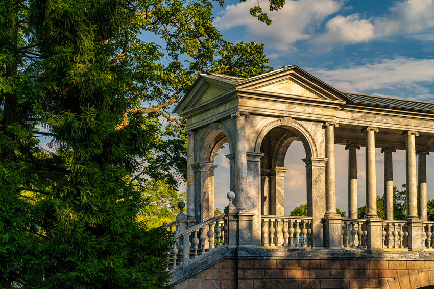 Мраморный мост в Екатерининском парке Царского Села